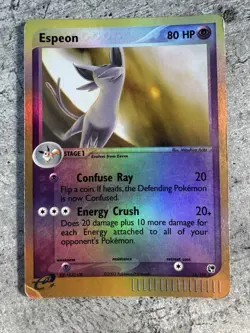 Vintage Pokemon Card 2003 EX Sandstorm Espeon 16/100 Reverse Holo Rare MP - Image 1