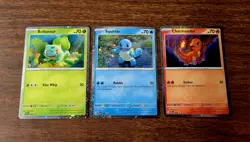 Bulbasaur Charmander Squirtle Pokemon Cards Cosmos Promo Set 046 047 048 NM 151 - Image 1