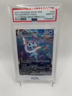 Vaporeon VMAX SWSH182 SWSH: Sword & Shield Promo Cards Holo PSA 10 - Image 1