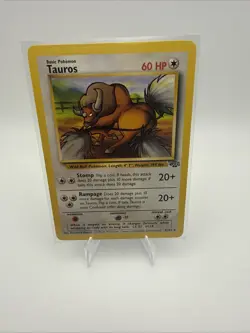 Pokemon TCG Tauros Jungle Card 47/64 Unlimited Uncommon - Image 1
