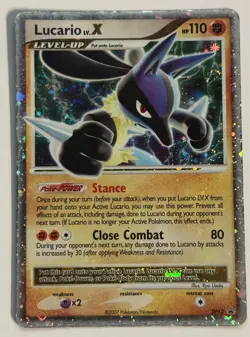 Lucario LV.X DP12 Holo Diamond and Pearl Promo Card Hp Condition - Image 1