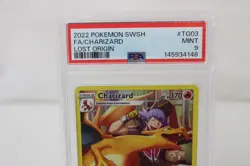 2022 Pokemon Lost Origin TG03 / TG30 Charizard Full Art Holo PSA 9 Graded Card - Image 2