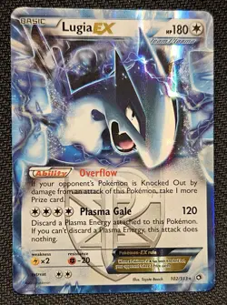 Pokemon Lugia EX Holo Rare Card 102/113 Team Plasma Legendary Treasures Ultra - Image 1