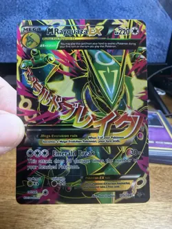 Pokemon TCG M Rayquaza EX Full Art Ultra Rare Card XY Roaring Skies - Image 1