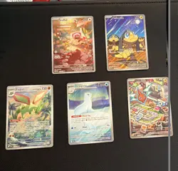 Pokemon TCG Illustration Rare Holo 5-Card Lot IR Stufful Helioptile Flygon Rot - Image 1