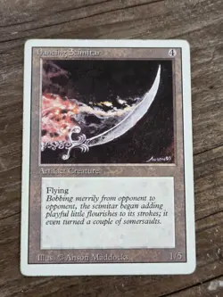 Dancing Scimitar Revised Edition 3ED Magic MTG Lp - Image 1