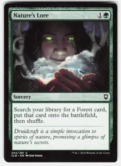 Nature's Lore 244 Commander Legends: Battle for Baldur's Gate MTG LP - Image 2