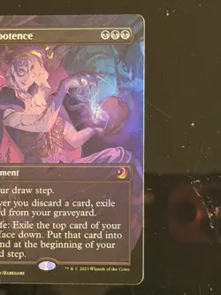 MTG Necropotence Anime Borderless Confetti Foil NM/M Enchanting Tales WOE - Image 4
