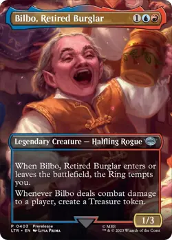Bilbo, Retired Burglar (Borderless) Foil - NM Lord of the Rings: MTG - Image 1