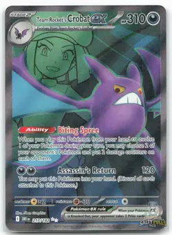 Team Rocket's Crobat ex 217/182 Destined Rivals Ultra Rare NM - Image 2