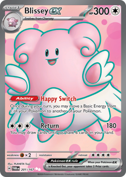 Blissey ex 201/167 Twilight Masquerade Ultra Rare NM - Image 3
