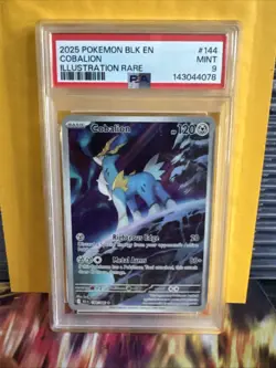 2025 POKEMON BLK EN-BLACK BOLT ILLUSTRATION RARE #144 COBALION PSA 9 - Image 1