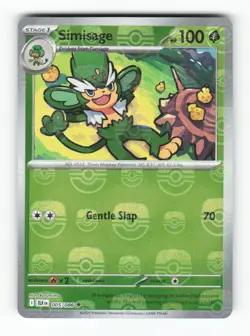 Simisage (Master Ball Pattern) 005/086 Uncommon Black Bolt Pokemon Near Mint - Image 1