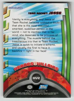 Team Rocket: Jesse #119 Topps Trading Cards Series 2 Pokemon LP - Image 2