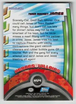 Team Rocket: James #121 Topps Trading Cards Series 2 Pokemon NM - Image 2