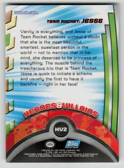 FOIL Team Rocket: Jesse #119 Topps Trading Cards Series 2 Pokemon MP - Image 2