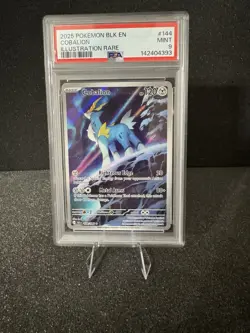 Pokemon TCG Sv: Black Bolt Cobalion 144/086 Illustration Rare Holo EN PSA 9 - Image 1