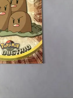 Pokemon Topps TV Animation Edition 1999 Black Logo #51 Dugtrio - Image 5