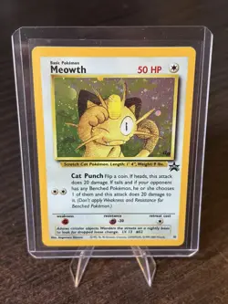 Pokemon TCG Meowth 10/53 Wotc PROMO Holo 1999 - Image 1