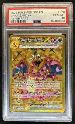 2023 Pokemon SV Obsidian Flames Charizard ex #228/197 PSA 10 GEM MINT - Image 1