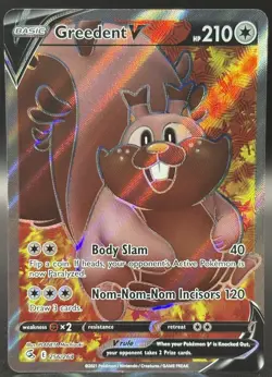 Pokemon TCG - Greedent V (Full Art) #256/264 - SWSH08 - Fusion Strike - NM - Image 1