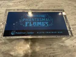 Pokemon TCG Mega Evolution Phantasmal Flames Pokemon Center ETB Sealed w/acrylic - Image 2