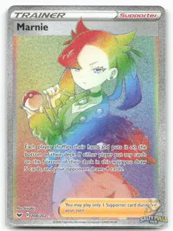 Marnie 208/202 Sword & Shield Rainbow Rare NM - Image 2