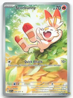 Scorbunny 225/217 Ascended Heroes Illustration Rare NM - Image 2