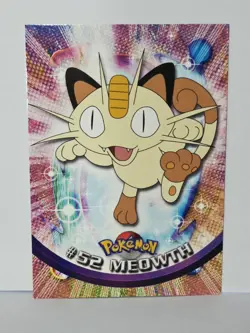 Meowth #52 - Topps Series 1 Pokemon 1999 Blue Logo Non Holo - LP - Image 1