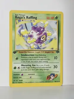 Koga’s Koffing 1st Edition 48/132 Gym Challenge WoTC Pokemon 2000 LP - Image 1