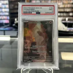 2023 POKEMON MEW EN-151 ILLUSTRATION RARE #168 CHARMANDER PSA 9 - Image 1