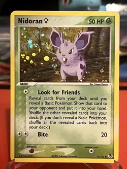 Nidoran F 70/112 Common FireRed & LeafGreen Pokemon Reverse Holo MP - Image 1
