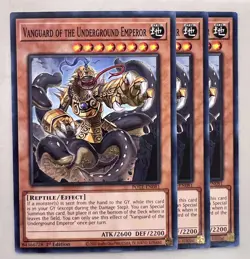 Yugioh! 3x Vanguard of the Underground Emperor POTE-EN081 Common - 1st Ed NM - Image 1