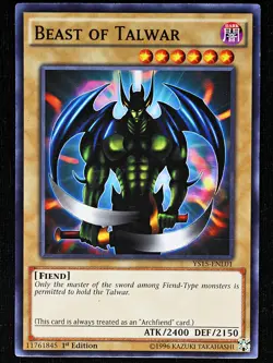 Yu-Gi-Oh! TCG - Dark Legion - Beast of Talwar - YS15-ENL01 - Common - Reg LP/NM - Image 1