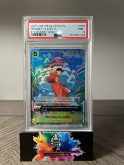 2024 One Piece OP08 EN Treasure Rare #109 Monkey D. Luffy PSA 9 MINT - Image 1