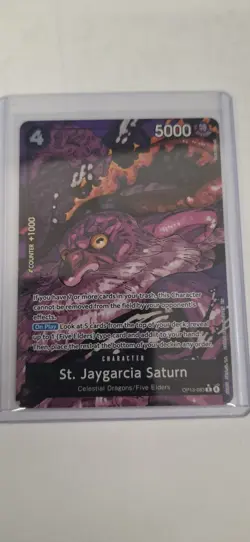 Bandai St. Jaygarcia Saturn OP13-083 SP Rare Foil Alt Art English - Image 1