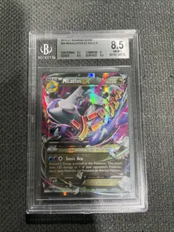 Pokemon TCG Mega-Latios-EX Roaring Skies Holo Card 59/108 EX Rare Beckett 8.5 - Image 1