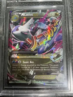 Pokemon TCG Mega-Latios-EX Roaring Skies Holo Card 59/108 EX Rare Beckett 8.5 - Image 4