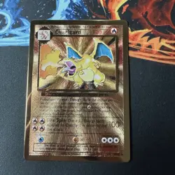 Pokemon Celebrations Gold Metal Charizard Card 4/102 Ultra Premium - Image 1