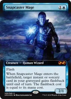 [1x] Snapcaster Mage - Full Art Box Topper Foil Near Mint, English Ultimate Mast - Image 1