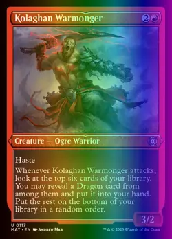 MTG Kolaghan Warmonger (117/230) March of the Machine The Aftermath LP FOIL - Image 1