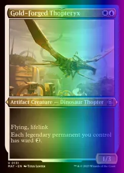 MTG Gold-Forged Thopteryx (131/230) March of the Machine The Aftermath LP FOIL - Image 1