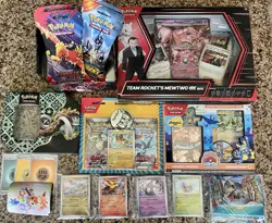 Pokemon Lot-11 Booster Packs, 84 Cards, & Champ Deck, Mini Binder, Tin & More - Image 1