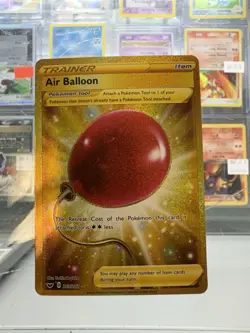 Air Balloon 213/202 Gold Secret Rare 2020 Sword Shield Base Set Pokemon Card NM - Image 1
