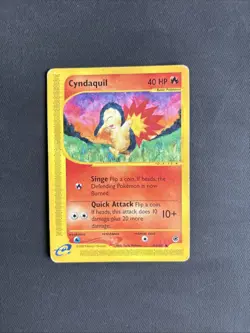 Pokemon TCG Cyndaquil Expedition Card 104/165 Regular Common Non Holo - PLAYED - Image 1