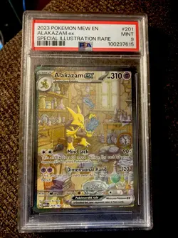 Alakazam EX 201/165 Special Illustration Rare Pokemon 151 English PSA 9 MINT - Image 1
