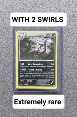Pokemon Umbreon XY Black Star Promo XY96 Holo Portuguese LP/NM (WITH 2 SWIRLS) - Image 1