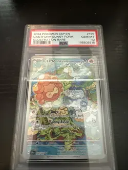 2024 Pokemon SSP EN Castform Sunny Form Illustration Rare PSA 10 - Image 1