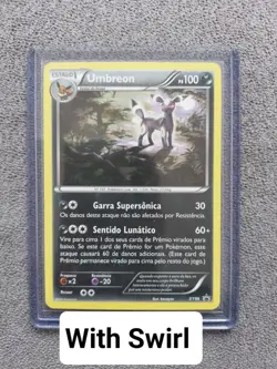 Pokemon Umbreon XY Cosmos Black Star Promo XY96 Holo PORTUGUESE LP/NM with Swirl - Image 1