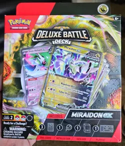 NEW Pokemon Deluxe Battle Deck MIRAIDON ex Factory Sealed Box Ready To Play Deck - Image 1